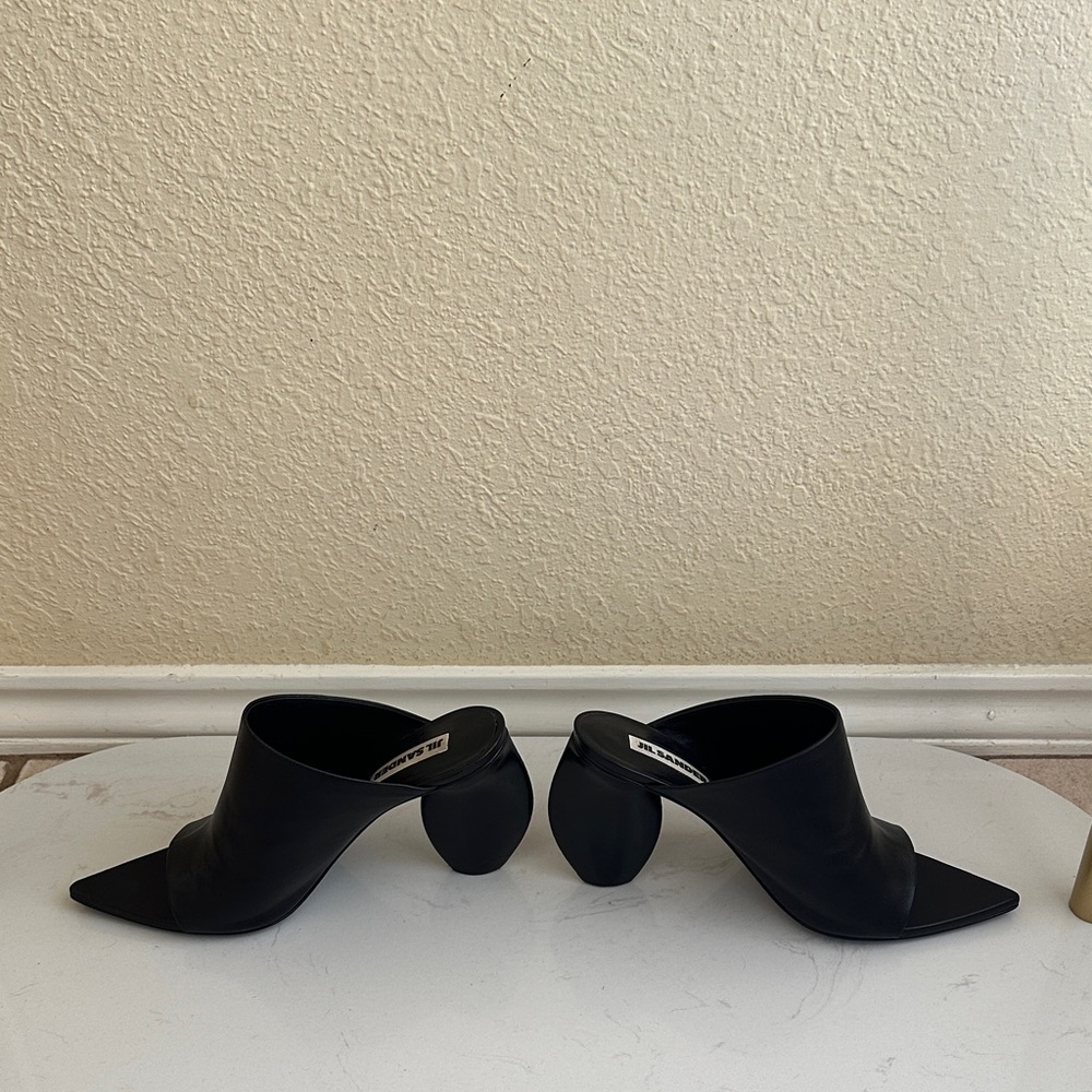 Jil Sander Architectural Heel Napa Leather Mule - Picture 3 of 9